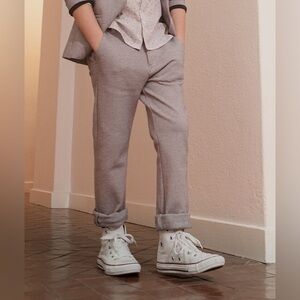 IKKS Boys Semi-Plain Trousers Pants Dressy Navy NWT